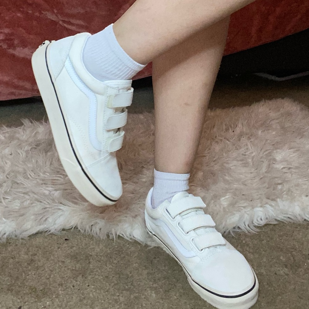 Vans suede canvas old skool Velcro, womens size:7
